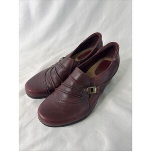 Earth Origins by Earth Roxanne Shoes Womens 8.5M Slip‎ On Loafer Burgundy Wine